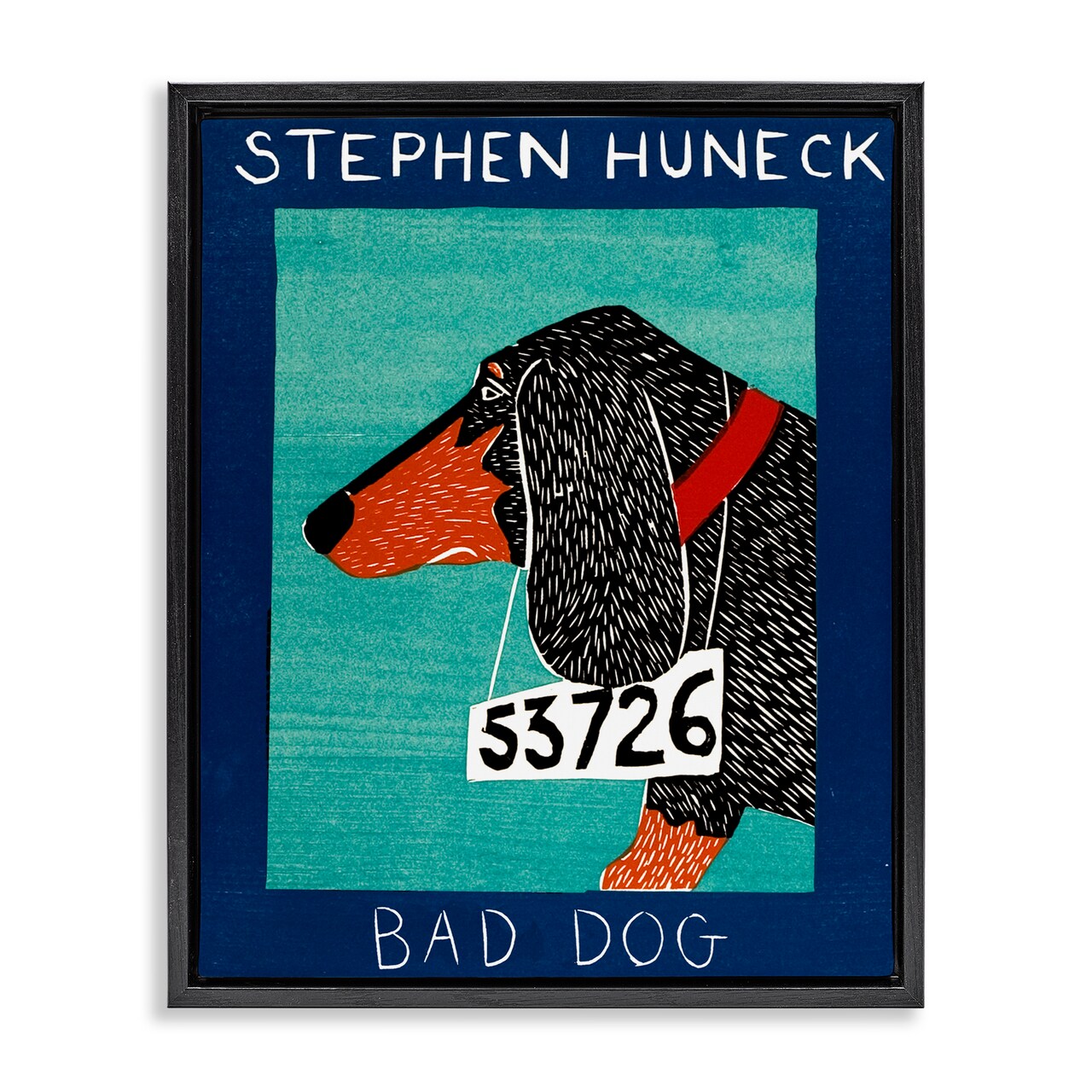 Stupell Industries Bad Dog Dachshund Floating Frame, design by Stephen Huneck